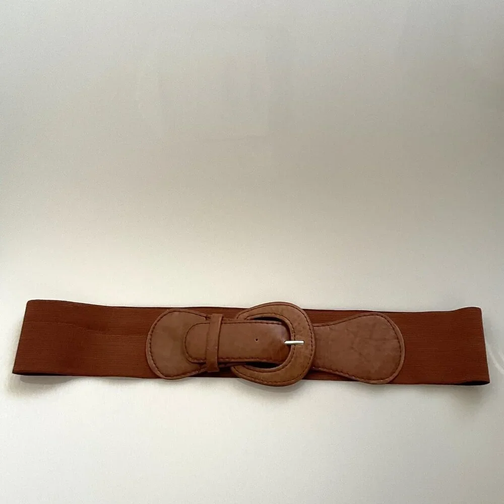 VINTAGE Y2K WIDE ELASTIC WAIST BELT
